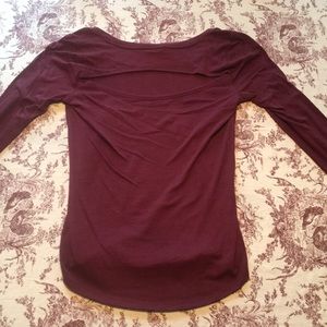 VS PINK Maroon long sleeve shirt